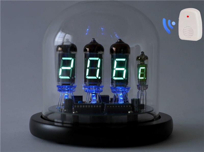 °C/°F Gehäuse DIY clock kit Bausatz Nixie Ära VFD IV-6 Uhr 12/24h Temp 